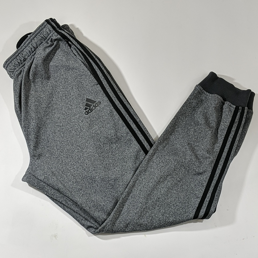 Adidas lightweight track pants size large gray
